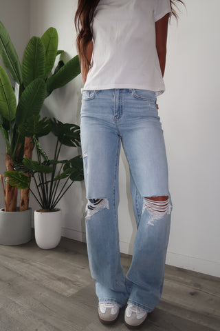 Flying Monkey High Rise Wide Leg Jeans