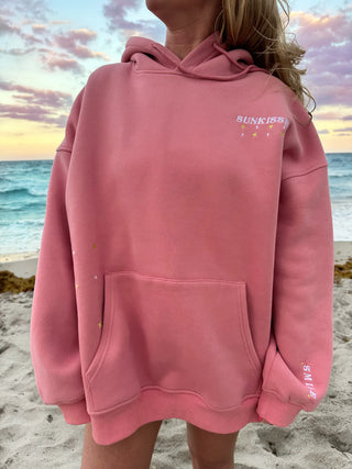 Ice Cream Pink Embroidered Van Star Hoodie