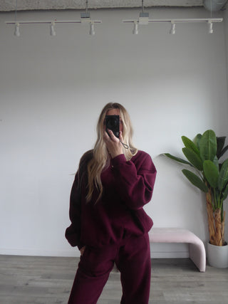 Black Cherry Staple Oversized Crewneck