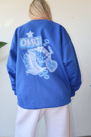 Am I Okay? Blue Crewneck Sweatshirt