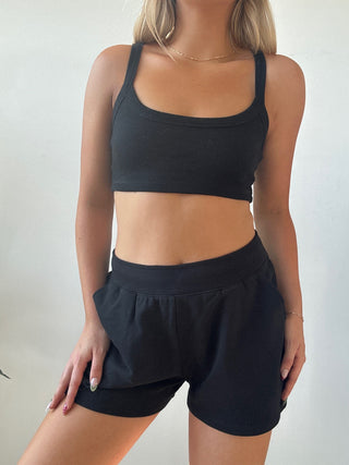 French Terry 3” Lounge Shorts - Black