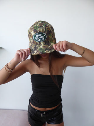 “Hot Moms Club” Camo Trucker Hat