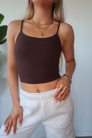 Espresso Butter Soft Cropped Tank Top