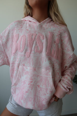 Boys Lie Pink Manhunt Racer Hoodie