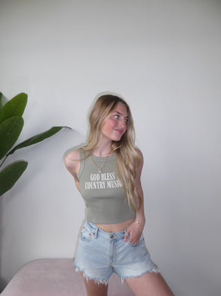 “God Bless Country Music” Tank Top
