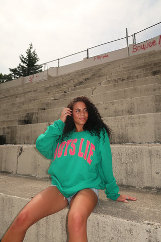 Boys Lie Lean Green Kara Crewneck