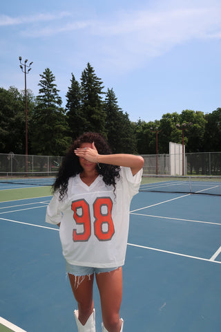 Orange & White Oversized Jersey
