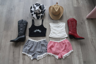 Black Gingham Tank Top
