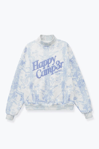 Happy Camp3r Blue Camo Mockneck Sweatshirt