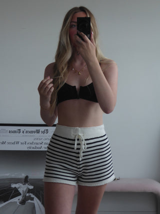 Striped Knit Shorts