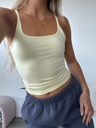 Pastel Yellow Studio Full Length Cami Tank Top