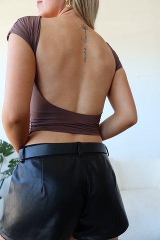 Leather Shorts With Belt