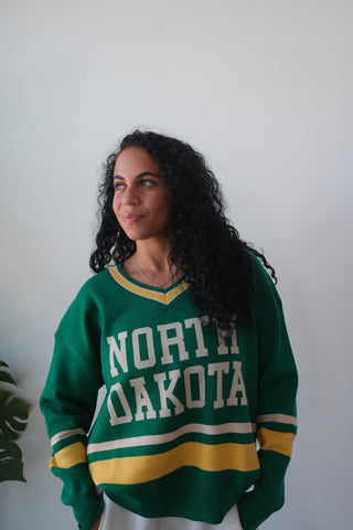 North Dakota V-Neck Sweater