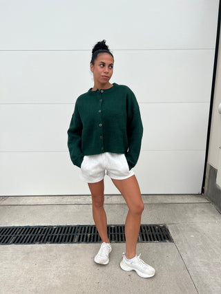Dark Green Button Down Sweater