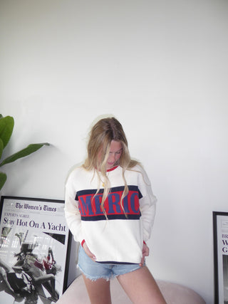 America Graphic Long Sleeve Crewneck