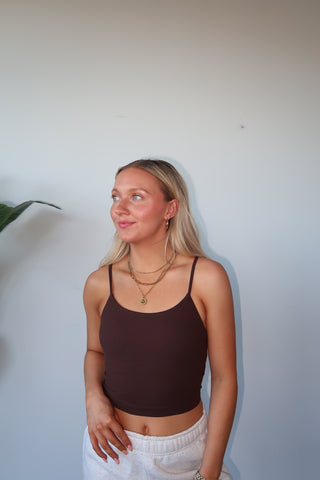 Espresso Butter Soft Cropped Tank Top