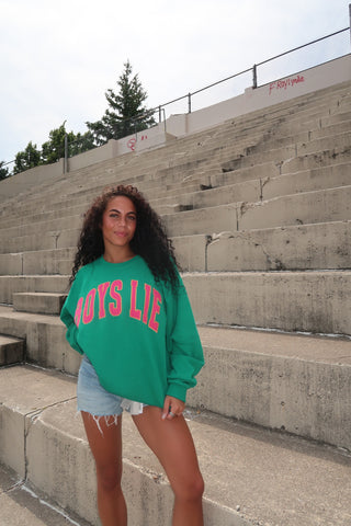 Boys Lie Lean Green Kara Crewneck