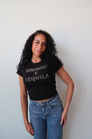 “Cowboys & Tequila” Baby Tee