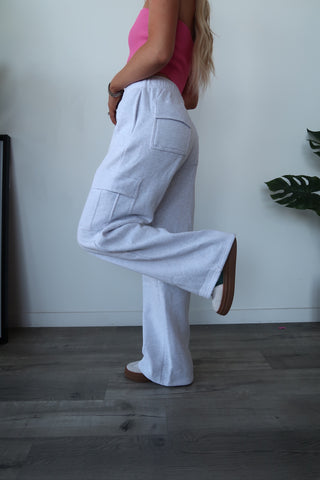 Long Ash Staple Cargo Wide Leg Sweatpants