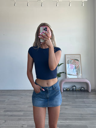 Navy Silky Smooth Short Sleeve T-Shirt