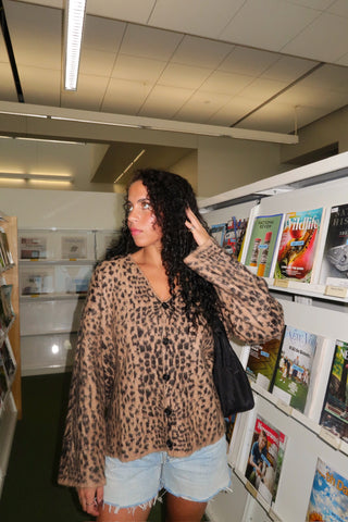 Leopard Knit Cardigan
