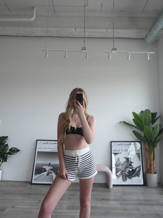 Striped Knit Shorts