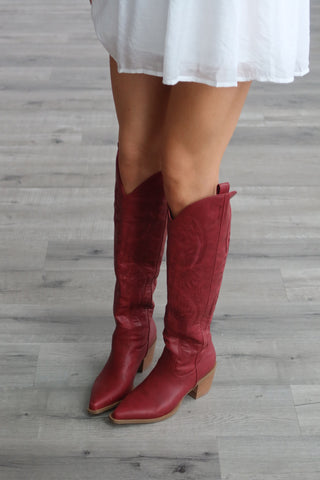 Billini Delores Cowgirl Boots -  Garnet