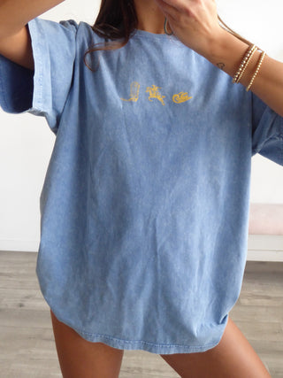 Blue Western Trio Tee Shirt
