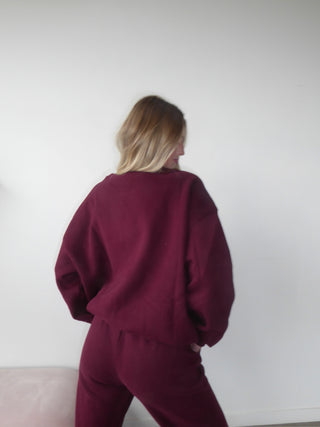 Black Cherry Staple Oversized Crewneck