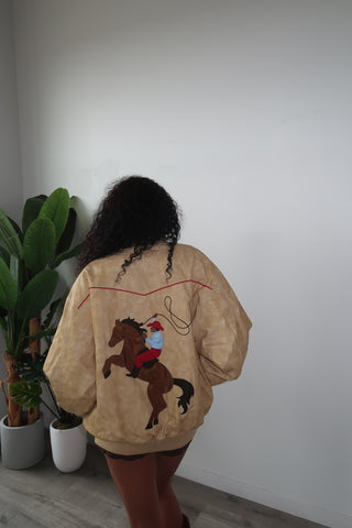 Mustard Yellow Horse Leather Jacket