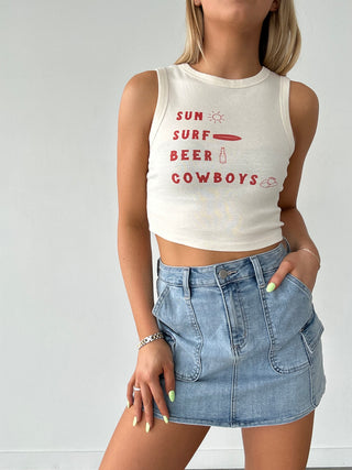“Sun Surf Beer Cowboys” Tank