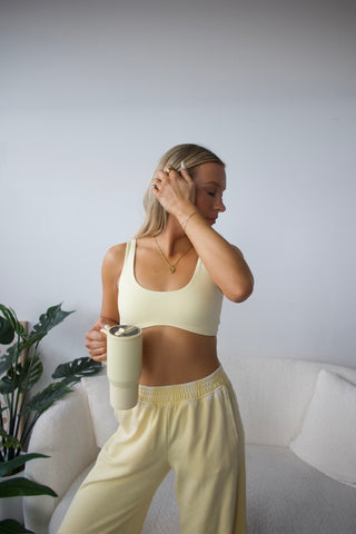 Yellow Studio Wavy Bra Top