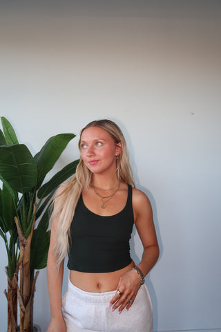 Regency Green V-Neck Butter Soft Tank Top