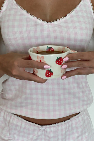 Pink Gingham Olivia Tank Top