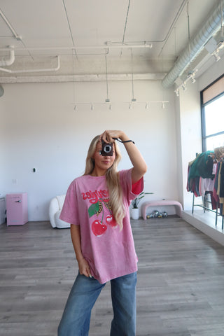 Cherries Oversized Graphic T-Shirt