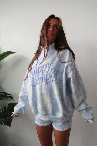 Happy Camp3r Blue Camo Mockneck Sweatshirt