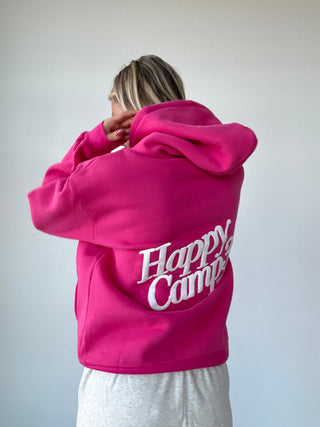Happy Camp3r Pink Velvet Puff Series Hoodie