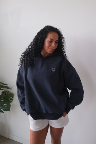 Navy Happy Hoodie