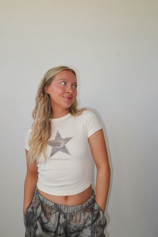 Camo Star Baby Tee