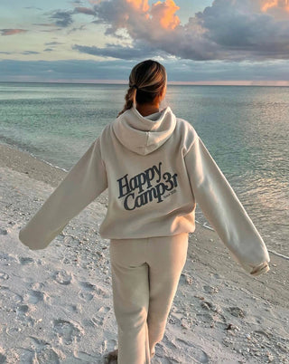 Happy Camp3r Beige Puff Series Hoodie