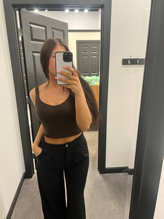 Espresso V-Neck Butter Soft Tank Top