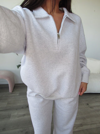 Ash Staple Oversized Quarter Zip