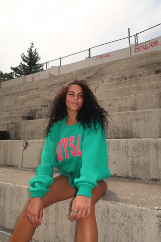 Boys Lie Lean Green Kara Crewneck