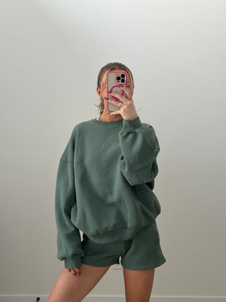 Pine Green Staple Oversized Crewneck