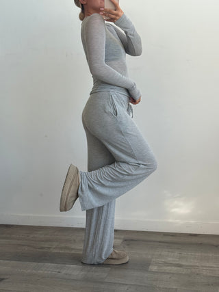 Light Grey Rayon Draw String Pajama Pant