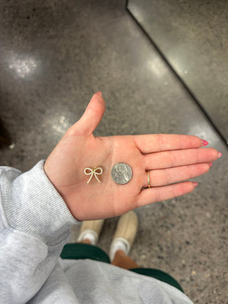 Gold Pearl Bow Charm