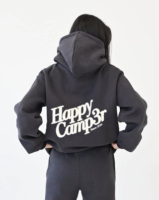 Happy Camp3r Charcoal Gray Puff Series Hoodie