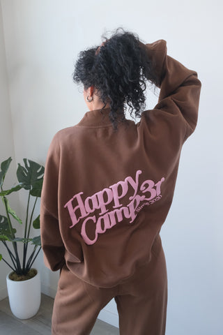 Happy Camp3r Chocolate Mockneck Sweatshirt