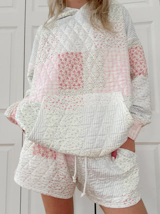 Quilted Pastel Hoodie