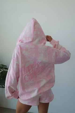 Happy Camp3r Soft Pink Camo Zip Up Hoodie